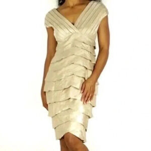 Adrianna Papell layered shimmer dress Size 4